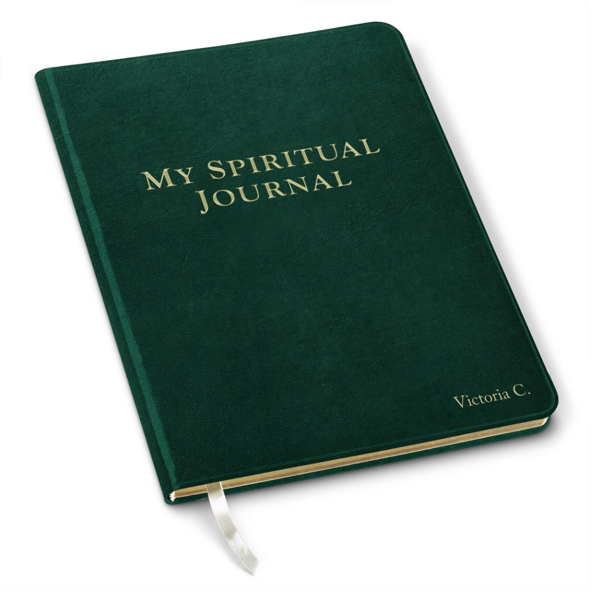 Gallery Leather Large Spiritual Journal - Acadia Green - 9.75"x7.5"