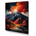 thumbnail image 2 of Designart "Volcanic Fury Under Moonlight I" Volcano Canvas Art Print, 2 of 7