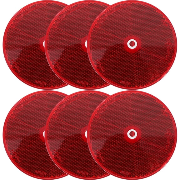 MLINS 6 Pcs Car Round Reflective Stickers Reflector Fine Workmanship Rainy Day