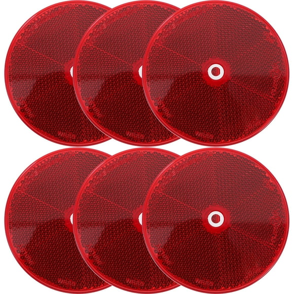 MOVTOTOP 6pcs Driveway Reflector Trailer Reflector Safety Reflector Adhesive Reflector