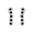 thumbnail image 2 of 10K White Gold, Black and White Diamond Fashion Earrings (7/8 cttw), 2 of 5