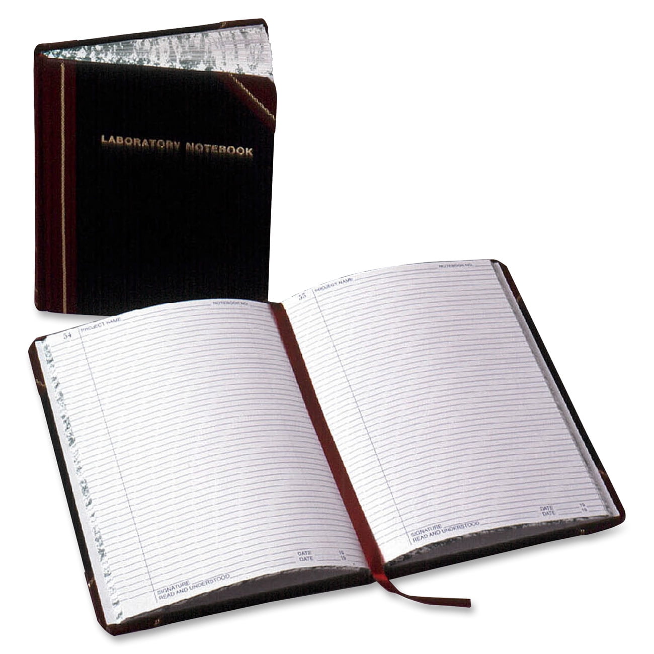Boorum & Pease Laboratory Notebook, Black/Red