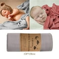 "VEGCOO Baby Muslin Swaddle Wraps, 4 Packs 47"" Newborn Infant Sleep