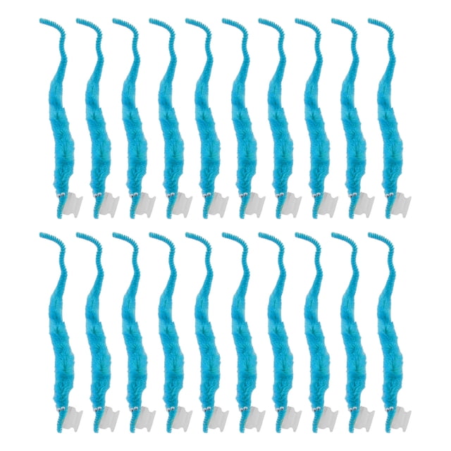 20 Pcs vers en Peluche Toucher Doux Style Mignon DIY Compact Portable pour Fête Bleu Clair