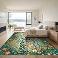 thumbnail image 3 of ODIKA 3'x5' Machine Washable Non-Slip Area Rug, Watercolor Green High Traffic Rug, Green, 1050800, 3 of 7