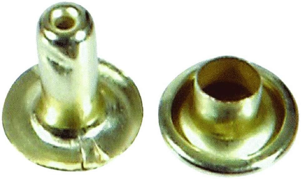 Pack Of 10 Hillman Fasteners 8004 12 Sets Large Brass Plated Speedy Rivets 