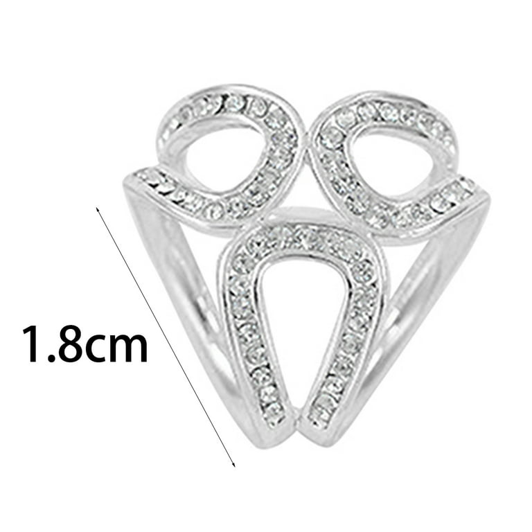 Naierhg Scarf Buckle Clip Simple Easy Matching Alloy Three-ring