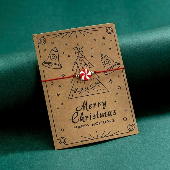 Christmas Candy Pull String Bracelet