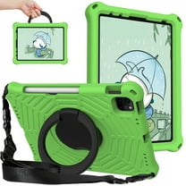 Dteck Kids Case for iPad Pro 11 inch 4th 3rd 2nd Gen,iPad Air 5th 4th Gen 10.9" Shockproof EVA Case 360° Rotating Stand Hand Grip Cover with Shoulder Strap for iPad Pro 11 2022/2021/2020/2018,Green
