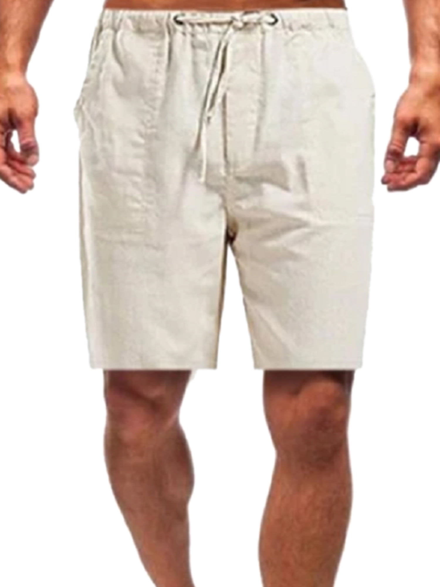 Men Linen Shorts,2019 New Summer Leisure Button Loose Fit Pants with Drawstring Men Linen Shorts,2019 New Summer Leisure Button Loose Fit Pants with Drawstring