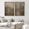 thumbnail image 3 of IDEA4WALL Framed Canvas Print Wall Art Set Vivid Abstract Coastal Landscape Digital Art Neutral Bold Blue & Yellow Wall Decorative Chic Zen Contemporary Artwork for Home Decor - Natural 24"x36"x2, 3 of 4