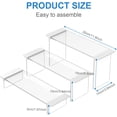 thumbnail image 2 of KEMEAMZ 5mm Thickened Acrylic Display Risers Stand - 3 Pcs Rectangular Clear Acrylic Risers for Figures, Cupcakes, Perfume, Collectibles Heavy Duty Retail Desktop Decor Shelf, 2 of 6