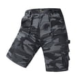thumbnail image 2 of Zimjoy Men's Camo Ripstop Tactical Cargo Shorts Multi Zipper Pocket Quick Dry Knee Length Outdoor Hiking Fishing Utility Work Shorts Gray 2XL, 2 of 8