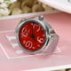 thumbnail image 3 of 1 reloj analógico de cuarzo con forma de anillo redondo para hombre y mujer (rojo), 3 of 9