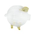 thumbnail image 4 of perfk Glass Pig Piggy Bank Money Saving Jar Cute Piggy Bank for Entrance Bar Decor Golden long mouth, 4 of 10