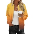 thumbnail image 2 of Hinvhai Womens Lightweight Jackets Casual Coat Zip Up Outerwear Windbreaker with Pockets Yellow XL(XL), 2 of 6