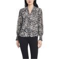 thumbnail image 1 of Vince Camuto Womens Zebra Print Button Up Shirt, ltpasgry, XS, 1 of 1
