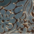 thumbnail image 3 of Plutus 20" x 20" Flower Velvet Paisley Luxury Throw Pillow in Blue, 3 of 8