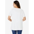 thumbnail image 2 of Woman Within Plus Size Eyelet Henley Tee, 2 of 6