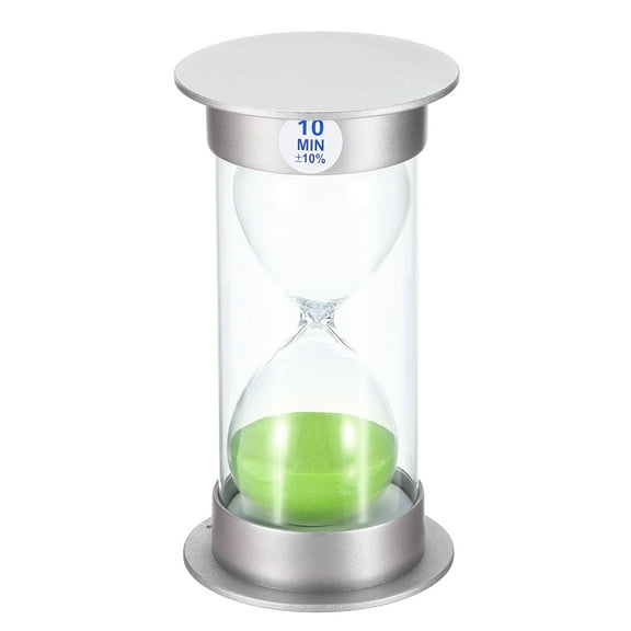 Uxcell 10 Minute Sand Timer, Sandy Clock, Count Down Sand Glass, Green Sands