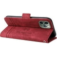 thumbnail image 4 of iPhone 11 Pro Max Wallet Case,PU Leather Folio Kickstand Card Slots Cover for iPhone 11 Pro Max,Book Folding Flip Case with Detachable Wrist Strap,Protective Cover for iPhone 11 Pro Max,Red, 4 of 14