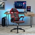 thumbnail image 2 of Armen Living Aspect Adjustable Faux Leather Racing Gaming Chair in Black/Red, 2 of 5