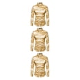 thumbnail image 3 of Sonducket Camisa transpirable para hombre Satén con mangas largas - Trabajo Boda o hogar Camisa para hombre Manga larga formal Amarillo grande L Type1 NO1, 3 of 6