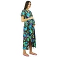 thumbnail image 7 of Bimba Nursing Kaftan Cotton Maternity Night Gown, Front & Side Buttons With Belt, 7 of 7