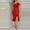 B229 Red womens summer dresses clearance under $5, variant on Cagogo Womens Sexy Bodycon Party Dress Elegant Off The Shoulder Pearls Strap Midi Dress Irregular Ruffle Hem Cocktail Dresses