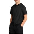 thumbnail image 2 of Fnooota Boys T Shirts, Sports Casual Short Sleeve Running Summer Tops Black Size 8, 2 of 7
