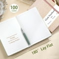 thumbnail image 3 of ipoul Linen Notebook, College Ruled, Hardcover, Lay Flat, B6, Small, 5x7, Thick, 100gsm, Green, Journal for Study, Office, Writing, 3 of 8