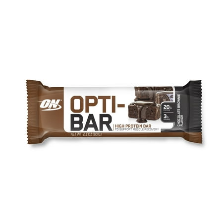 Optimum Nutrition Opti-Bar, Chocolate Brownie, 2.11 Oz, 12 Ct