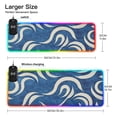 thumbnail image 3 of Blue and White Wave Wireless Charging RGB Gaming Mouse Pad Large Keyboard Mat Rubber Base 13 Light Modes, 3 of 6