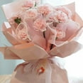thumbnail image 6 of 157x10.8Inch Pink Flower Wrapping Paper Pearl Edge Bouquet Floral Packaging Mesh Paper Wrinkled Wavy Net Yarn for Valentine Xmas Flower and Gift Packing, 6 of 9