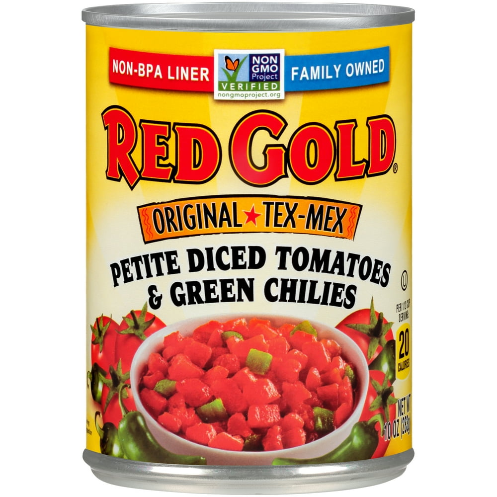 Red Gold Tomatoes Diced with Green Chilies 10oz