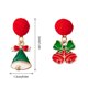 thumbnail image 2 of Pendientes de Navidad Candy Elk Bell moda salvaje rojo y verde pelo bola pendientes Wmkox8yi sjalhkljlk4675, 2 of 2