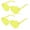 Yellow, variant on LQQBOX 2 Pcs Heart Sunglasses Rimless Heart Shaped Sun Glasses Women Fashion Love Glasses