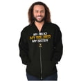 thumbnail image 5 of US Army Logo My Sister Hero Soldier Zip Up Hoodie Men's Women's Brisco Brands S, 5 of 6