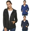 Fashion Outdoor Lady Women Casual Hooded Long Sleeve Solid Waterproof Coat Precip Jacket Lightweight