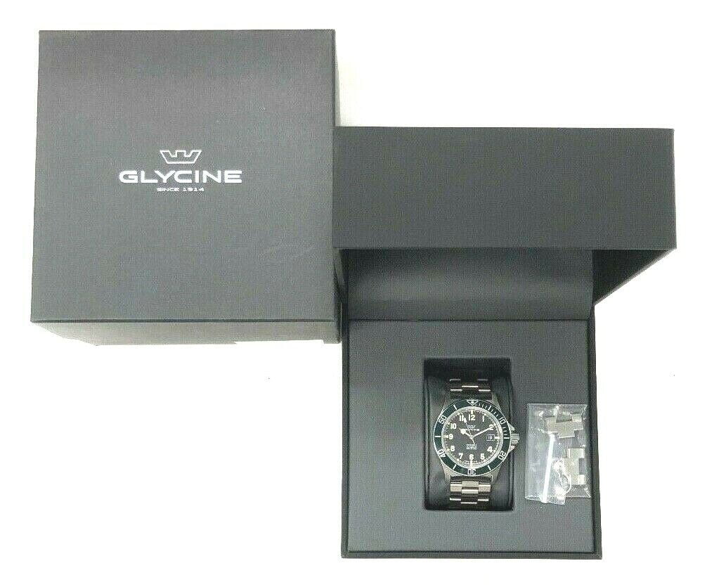 Glycine Combat GL.0253 Green Bezel 42mm Stainless Steel Glycine Combat GL.0253 Green Bezel 42mm Stainless Steel