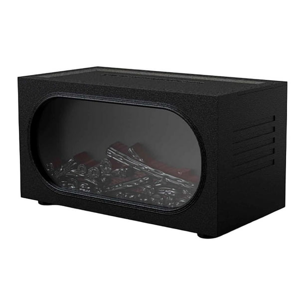 Humidificador de aire con forma de llama de chimenea, difusor de aromas con luz ambiental, difusor de aceites esenciales para interiores (140 ml),