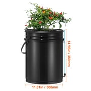 KFFKFF DWC Hydroponics Setup, Includes Air Pump, Air Stone, Water Level Indicator, and Drip Irrigation Kit, 5-Gallon Capacity for Growing Leafy Greens (1 Bucket + Drip System)