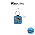 thumbnail image 5 of Bass Fish Fishing Faux Leather Square Keychain, 5 of 7