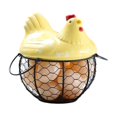 thumbnail image 1 of Almacenamiento de cocina, cesta de huevos de alambre de Metal, cubierta de pollo de granja, soporte for huevos/caja organizadora/contenedor, 1 of 6