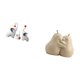 thumbnail image 5 of Esculturas De Familia De Elefantes Y Soporte Para Libros De Pera Abrazada, Sujetalibros De Cerámica, Artesanías De Estatuas De Animales De Fina Mano De Obra, Decoraciones De Escritorio Para, 5 of 8
