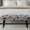 thumbnail image 5 of XYZCANDO Halloween Long Bench Slipcover Featuring Pumpkin Cat, Washable Elastic Polyester Spandex Bench Seat Cover for Bedroom and Hotel, 5 of 9