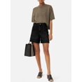 thumbnail image 5 of Women High Waist Denim Shorts, Casual Wide Leg Cargo Jean Shorts with Patch Pockets, 5 of 6