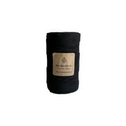 2mm 2 Strand Cotton Macrame Cord - Onyx Black