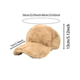 thumbnail image 3 of Warm Winter Plush Baseball Cap Plush Teddy Wool Faux Lambswool Baseball Cap, Brown M, Size M, 3 of 5