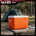 thumbnail image 2 of Orange 44.4Qt 42L Insulated Cooler Box, Hard Plastic Ice Chest with Handle, 3-Day Ice Retention, Food Safe Portable Cooler for Camping, Fishing, Beach, BBQ & Outdoor Activities, 2 of 6